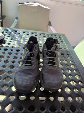 adidas Kids Gray Sneakers with Yellow Stripes